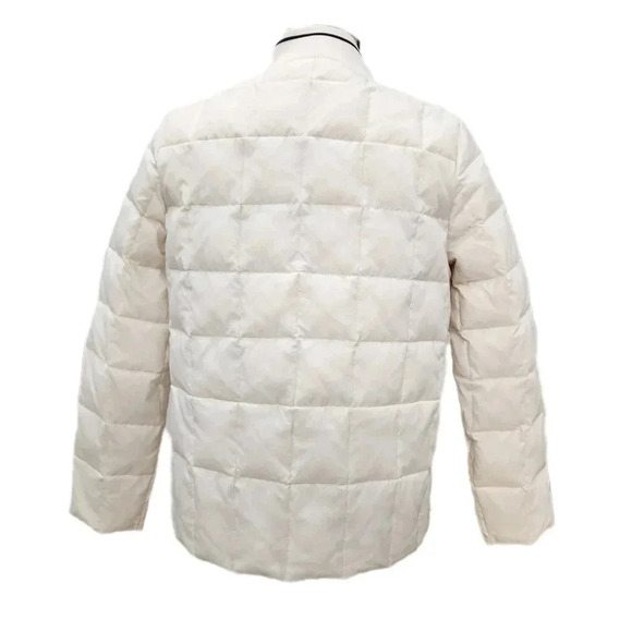 Vtg Trina Turk DUCK DOWN Puff Snap Jacket, Cream/White, Women's Small - Picture 4 of 13